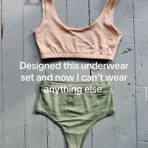 NWOT (M) 2x Purusha People organic cotton high rise thong